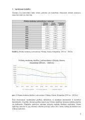 Priimtų į universitetus studentų skaičius 2011m. - 2021m. (Vilnius,  Kaunas, Klaipėda).  Statistinis tyrimas 5 puslapis