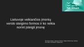 Lietuvoje veikiančios įmonių verslo steigimo formos ir ko reikia norint įsteigti įmonę