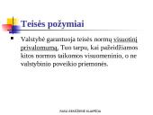 Teisės samprata, pagrindiniai požymiai, funkcijos ir principai. Teisinės būties lygmenys 11 puslapis