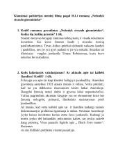 Klausimai pažiūrėjus meninį filmą ,,Nežudyk strazdo giesmininko“