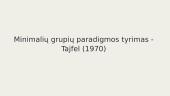 H. Taifel minimalių grupių tyrimai 4 puslapis