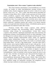 Pasiaukojimo tema I. Mero romane „Lygiosios trunka akimirką”