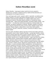 Kalbos filosofijos esmė