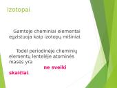 Atomo sandara. Izotopai 12 puslapis