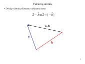Vektorių algebros elementai. Vektorių veiksmai 5 puslapis