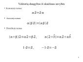 Vektorių algebros elementai. Vektorių veiksmai 8 puslapis