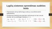 Lygčių sistemos, sprendimo būdai 13 puslapis
