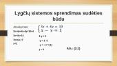 Lygčių sistemos, sprendimo būdai 16 puslapis