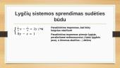 Lygčių sistemos, sprendimo būdai 17 puslapis