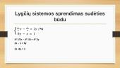 Lygčių sistemos, sprendimo būdai 18 puslapis