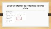 Lygčių sistemos, sprendimo būdai 5 puslapis