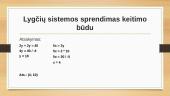 Lygčių sistemos, sprendimo būdai 7 puslapis