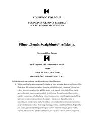 Filmo „Žemės žvaigždutės“ refleksija