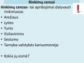 Rinkimų esmė. Lietuvos rinkimų sistema. Piliečių dalyvavimas politikoje 12 puslapis