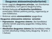 Rinkimų esmė. Lietuvos rinkimų sistema. Piliečių dalyvavimas politikoje 20 puslapis