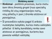 Rinkimų esmė. Lietuvos rinkimų sistema. Piliečių dalyvavimas politikoje 5 puslapis