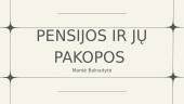 Pensijos ir jų pakopos 