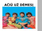 Muzikos grupės pristatymas. The Beatles 12 puslapis
