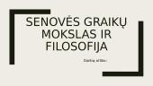 Senovės Graikų mokslas ir filosofija