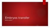 Embryos transfer