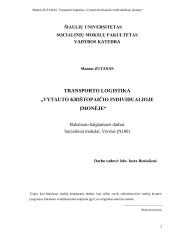 Transporto logistika „Vytauto Krištopaičio individualioje įmonėje“