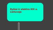 Ryšiai ir elektra XIX a. Lietuvoje