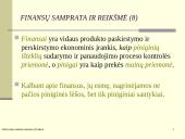 Finansų samprata, reikšmė ir jų funkcijos 8 puslapis