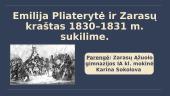 Emilija Pliaterytė ir Zarasų kraštas 1830–1831 m. sukilime