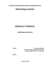 Rinkos tyrimas: benzininių grandininių motopjūklų  HQ 254 XP rinka Lietuvoje