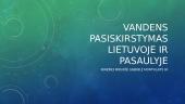Vandens pasiskirstymas Lietuvoje ir pasaulyje