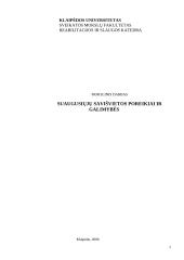 Suaugusiųjų savišvietos poreikiai ir galimybės