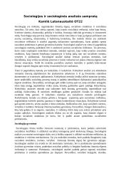 Sociologijos ir sociologinės analizės samprata