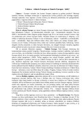 Lietuva - vidurio Europos ar šiaurės Europos - šalis?