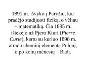 Skaidrės. Radioaktyvumas 9 puslapis