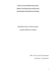 Informacinių technologijų laboratoriniai darbai. Logistika ir inžinerija 2 puslapis