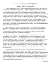 Antano Baranausko poemos „Anykščių šilelis"  įžangos analizė ir interpretacija 1 puslapis