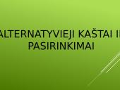 Alternatyvieji kaštai ir pasirinkimai 1 puslapis