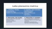 Laiko valdymas: efektyvaus laiko planavimo įrankiai 11 puslapis