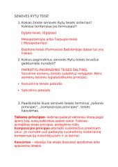 Senovės rytų teisė. Koliokviumas