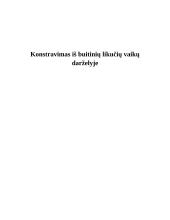 Konstravimas iš buitinių likučių vaikų darželyje