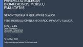 Persirgusiųjų ūminiu miokardo infarktu slauga