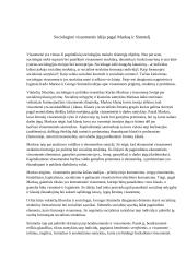 Sociologinė visuomenės idėja pagal Marksą ir Simmelį