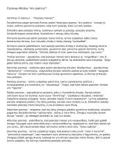 Česlovas Milošas “Ars poetica?” analizė