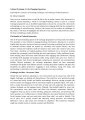 Article about cultural exchange