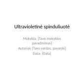 Ultravioletinė spinduliuotė (skaidrės)