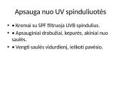 Ultravioletinė spinduliuotė (skaidrės) 7 puslapis