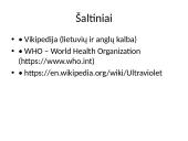 Ultravioletinė spinduliuotė (skaidrės) 10 puslapis