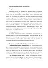 Filmo personažo deviantinio elgesio analizė