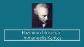 Pažinimo filosofija: Imanuelis Kantas 1 puslapis
