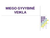 Miego gyvybinė veikla